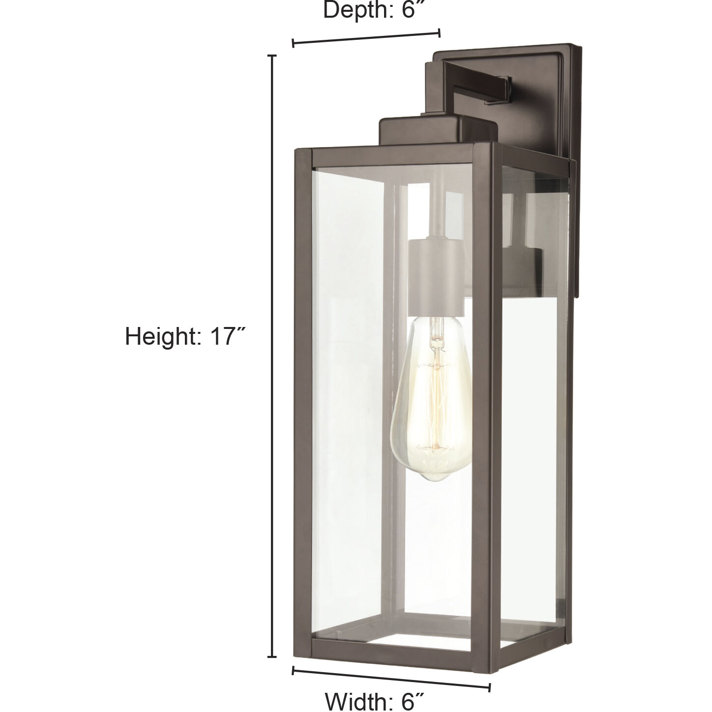 Atless 1 Light 17 inch Powder Coated Bronze Outdoor Wall Sconce